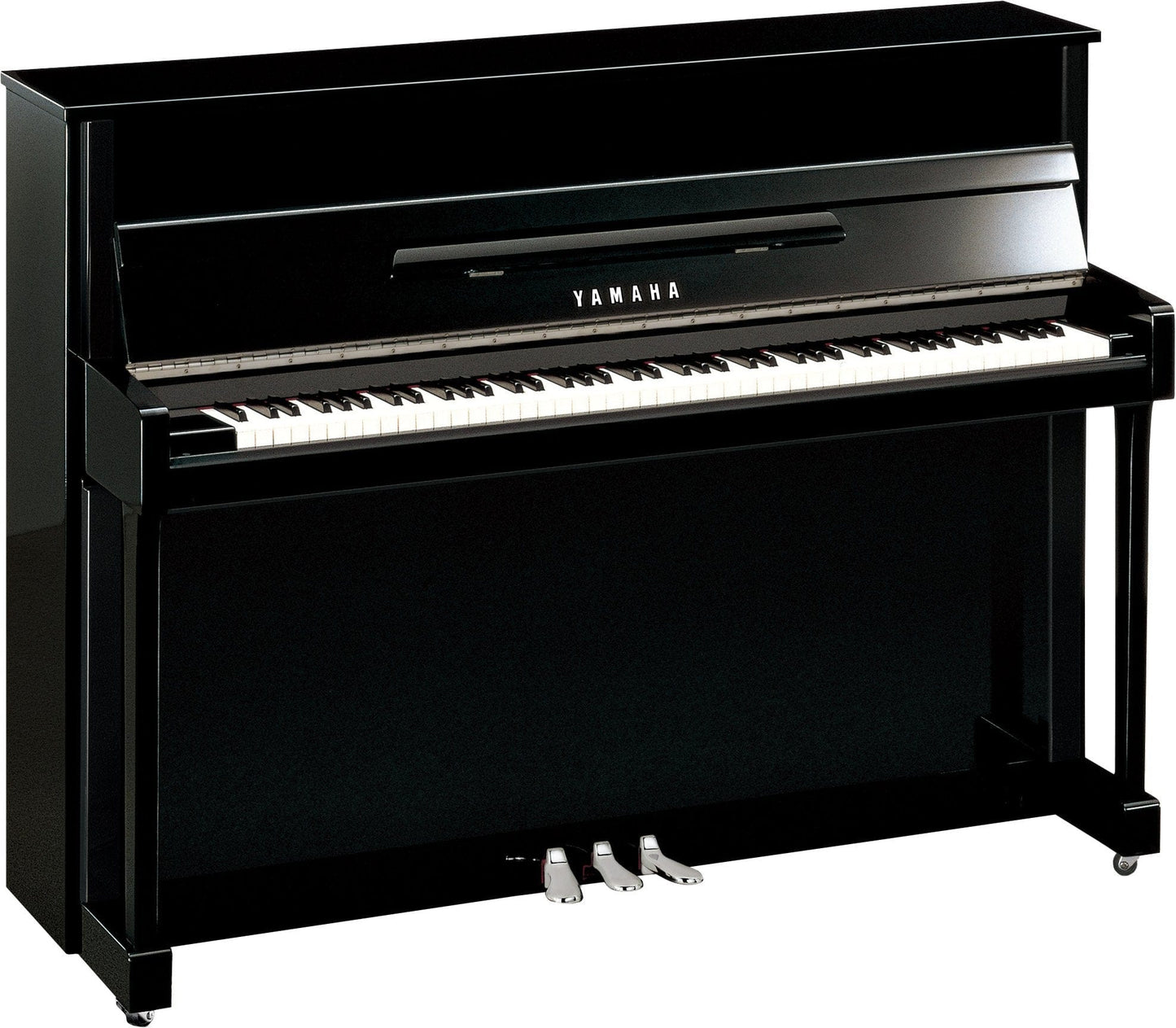Yamaha B2 Upright Piano; Polished Ebony With Chrome Fittings