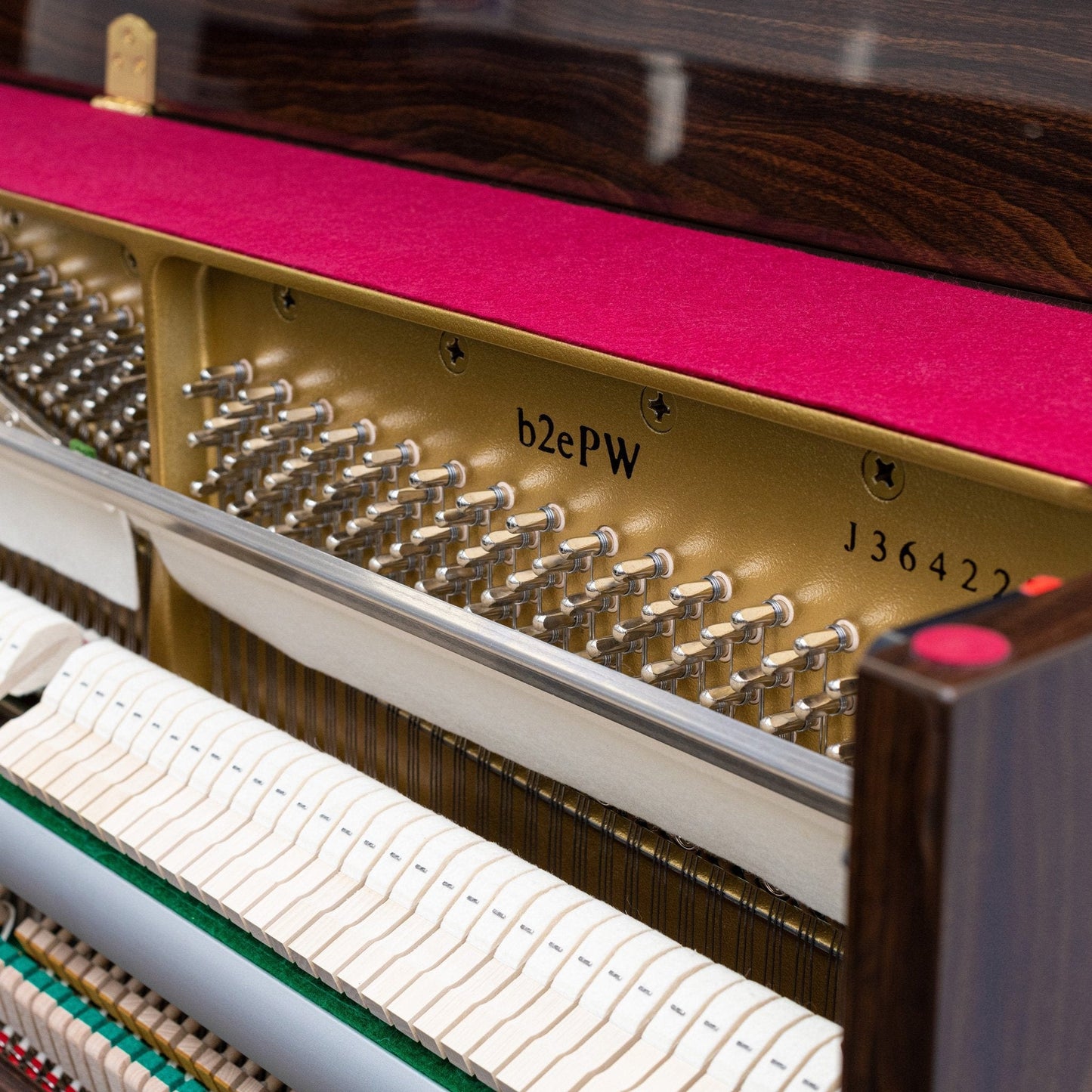 Yamaha B2 Upright Piano; Polished White