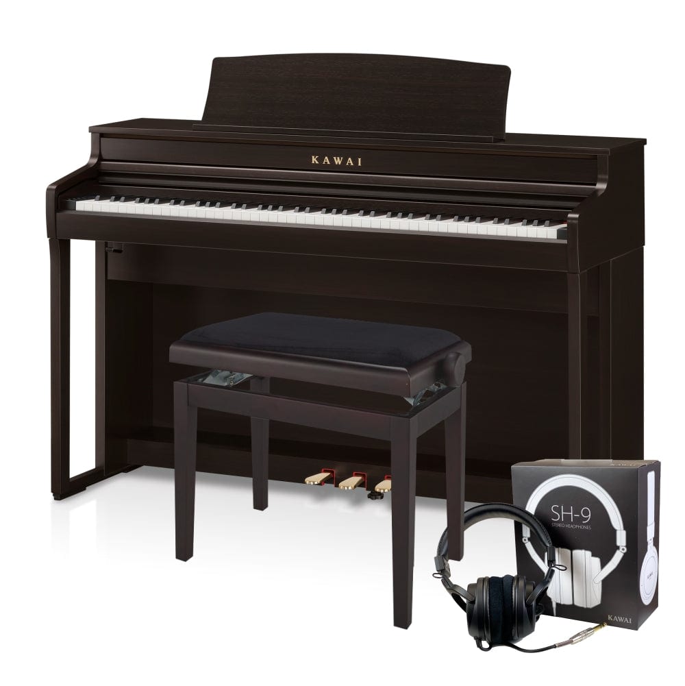 Kawai CA401 Rosewood with Piano Stool & Kawai SH9 Headphones