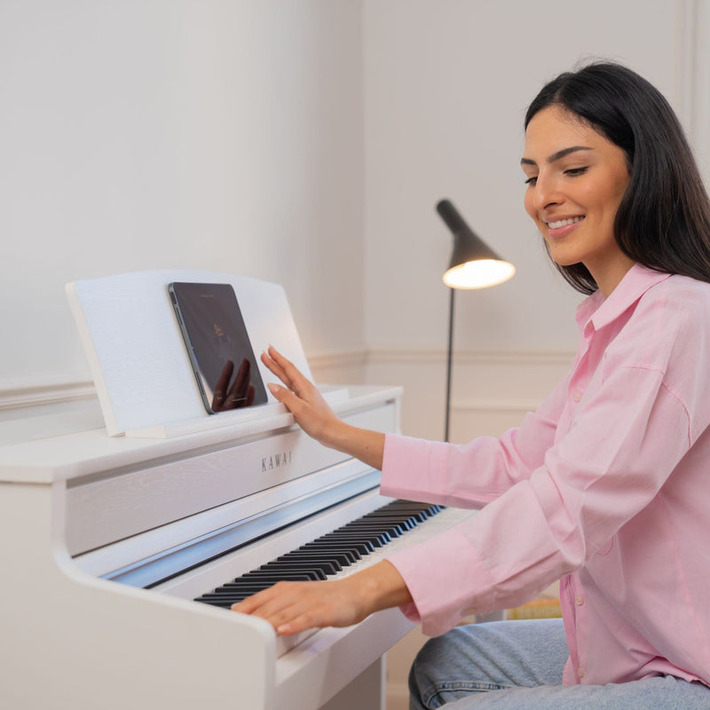 Kawai CA501 White with Piano Stool & Kawai SH9 Headphones