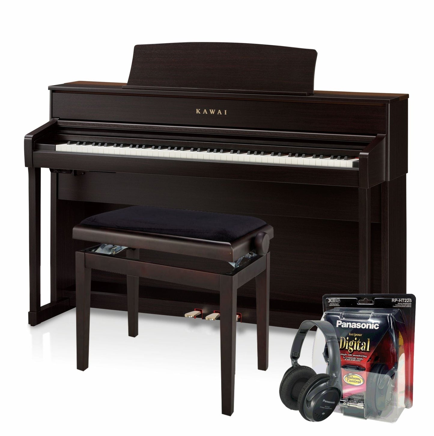 Kawai CA701 Digital Piano Value Package; Rosewood