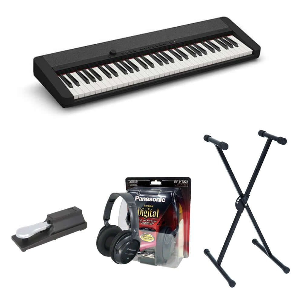 Casio CT-S1 Digital Piano; Black Value Package With Black Stand
