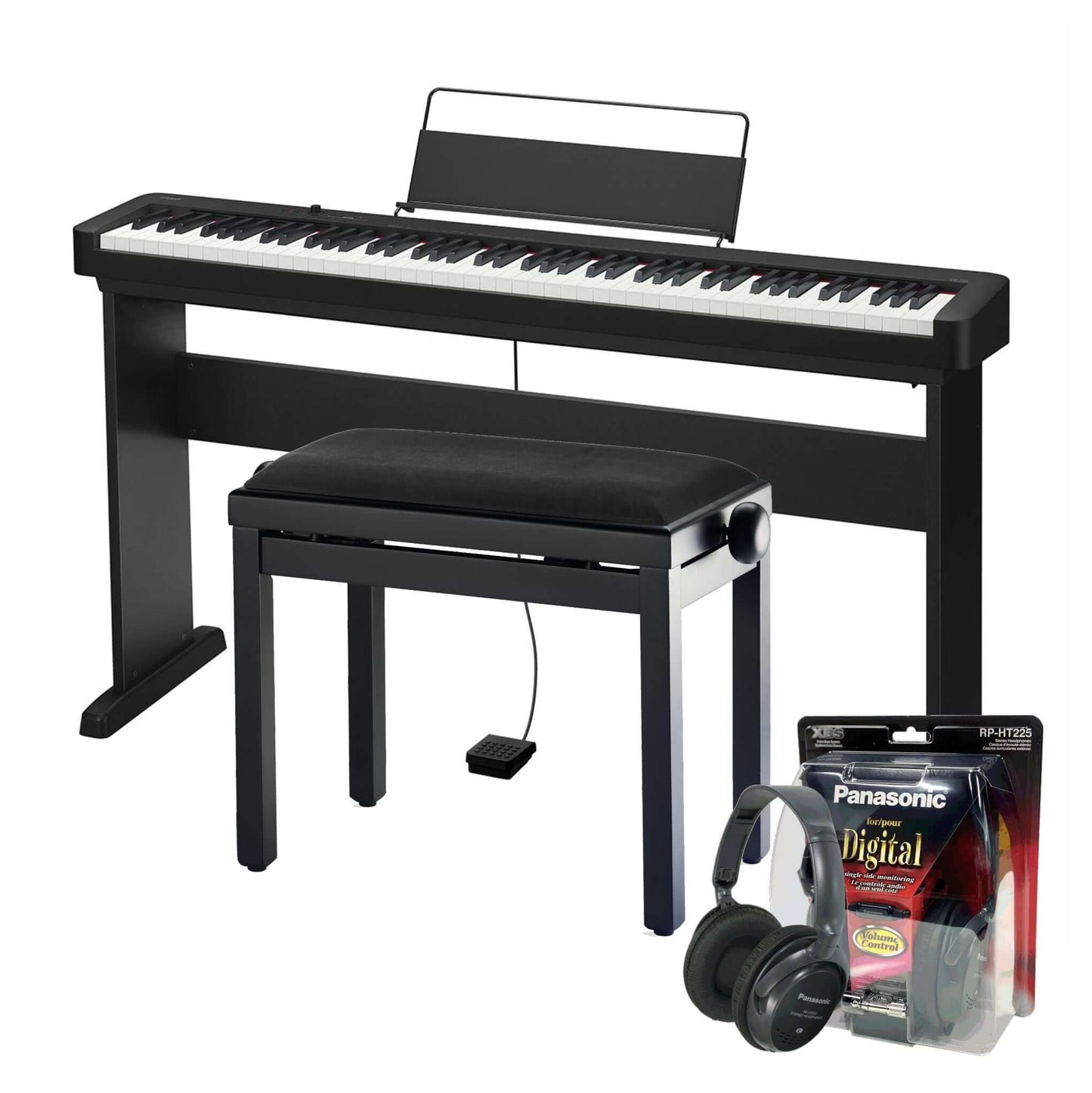 Casio CDP-S110 Digital Piano Elite Package; Black