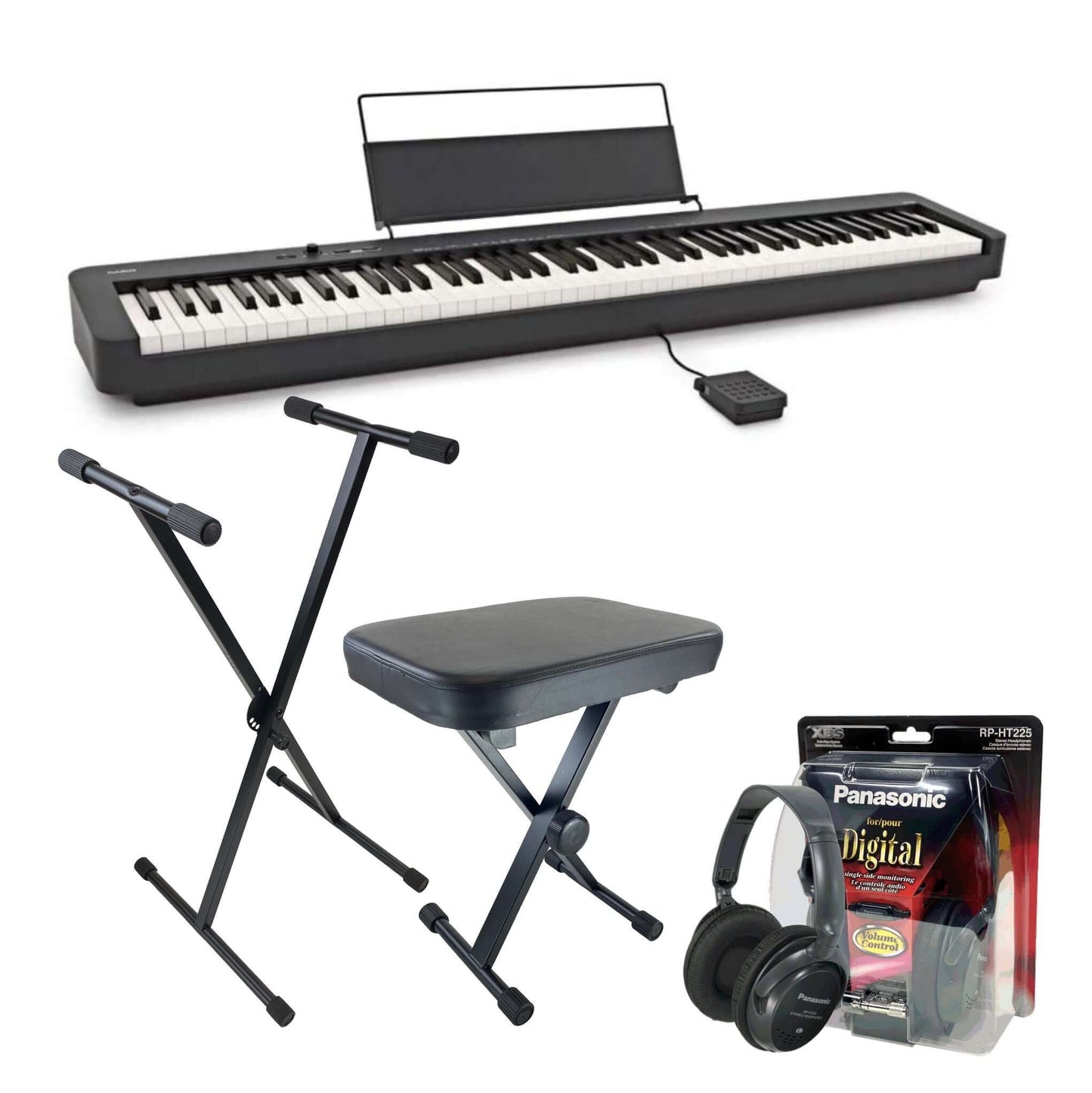 Casio CDP-S110 Digital Piano Value Package; Black