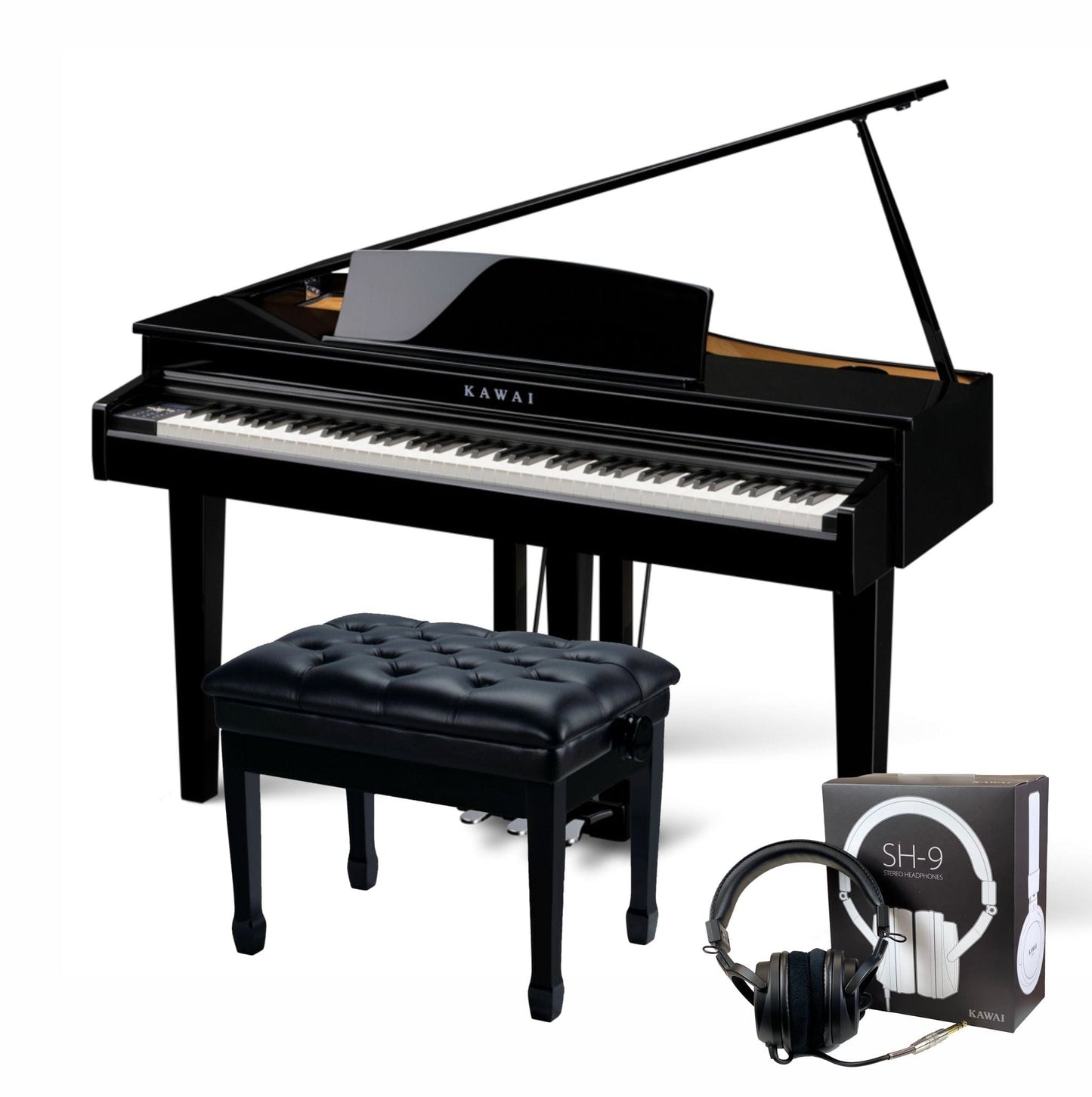 Kawai DG30 Polished Ebony Digital Grand Piano Concert Package | Free Delivery & Installation