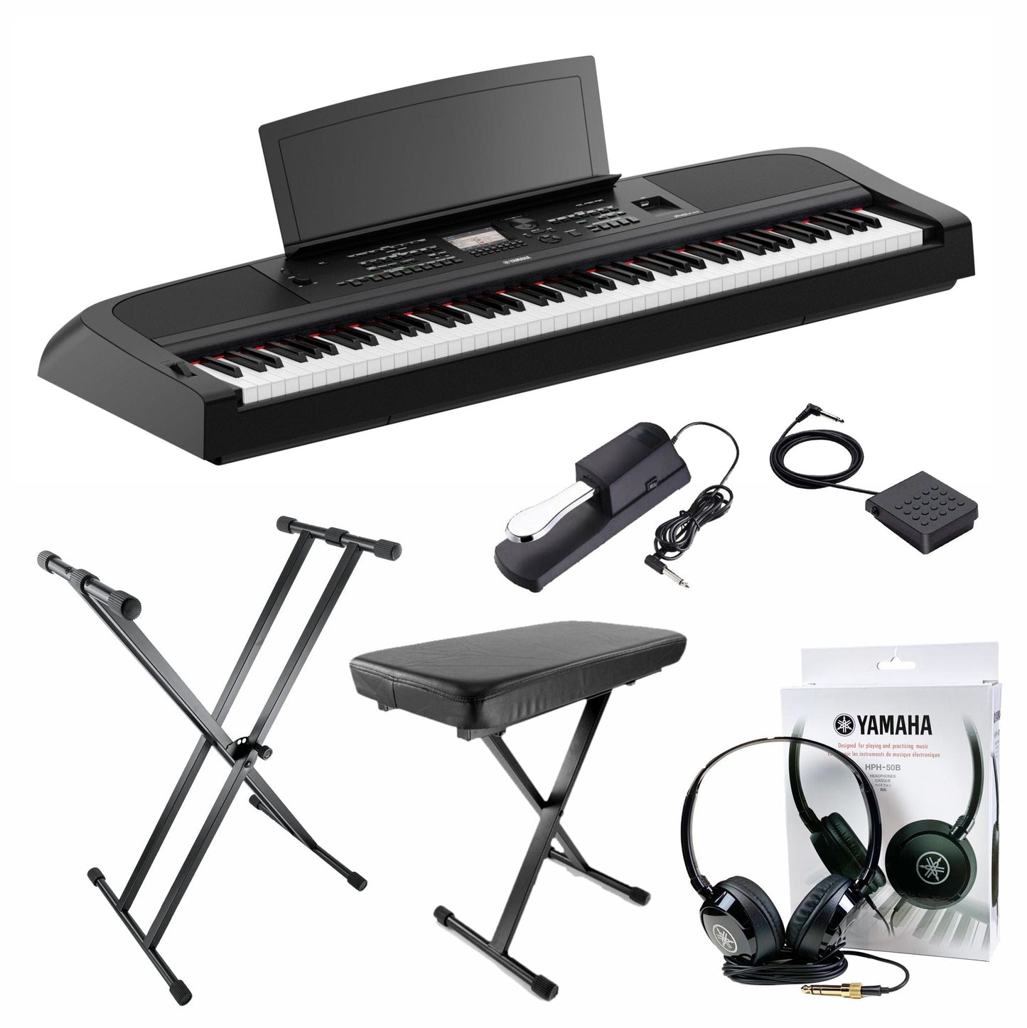Yamaha DGX670 Black Piano Upgraded Package