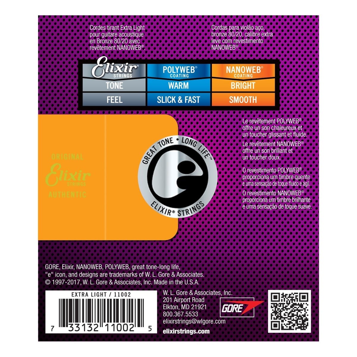 Elixir NanoWeb Extra light Acoustic set 10-47
