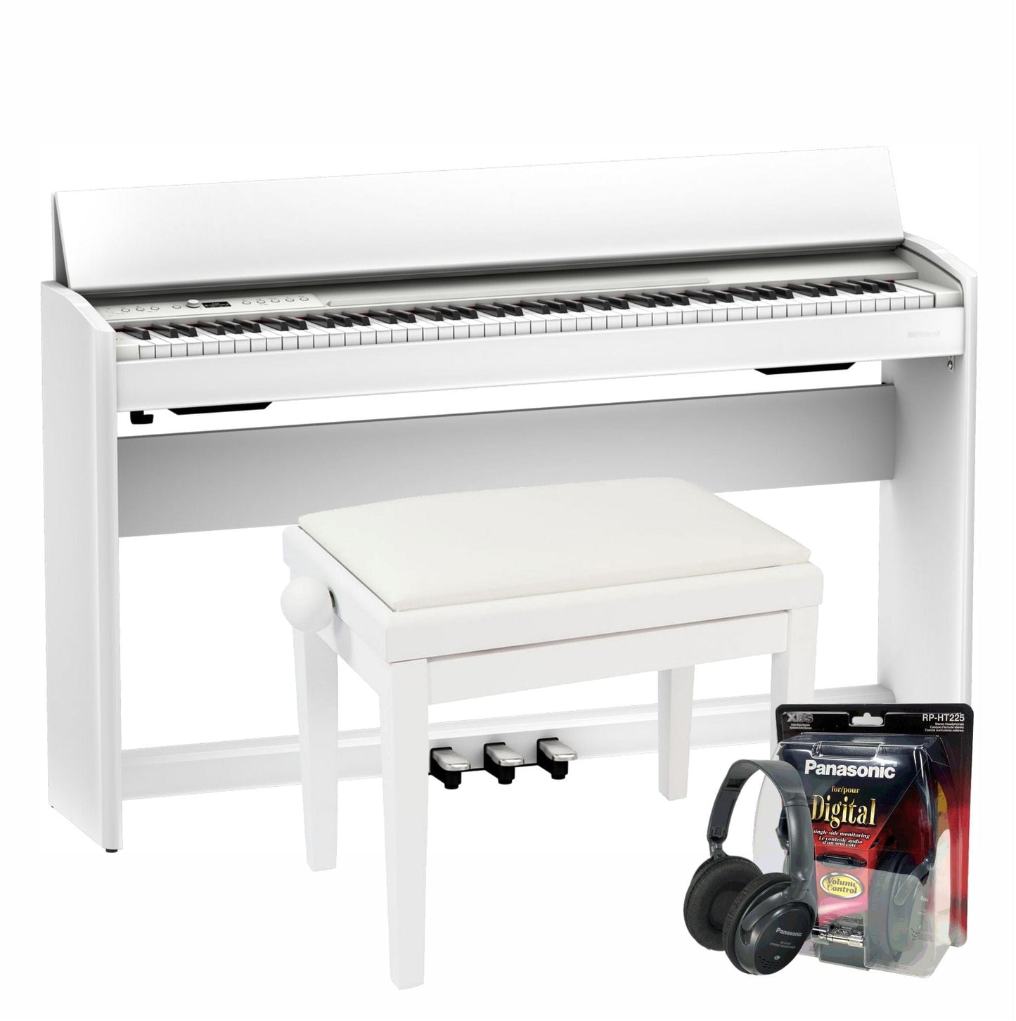 Roland F701 White Digital Piano Value Package