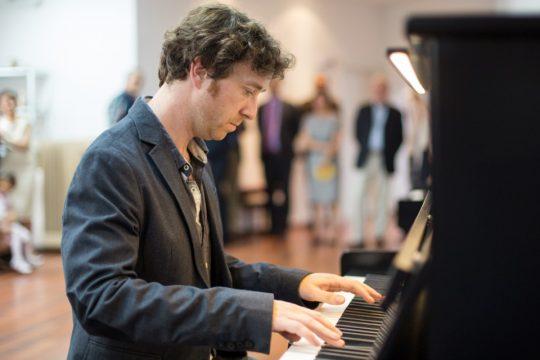 Feurich 122 Universal Upright Piano; Satin Black