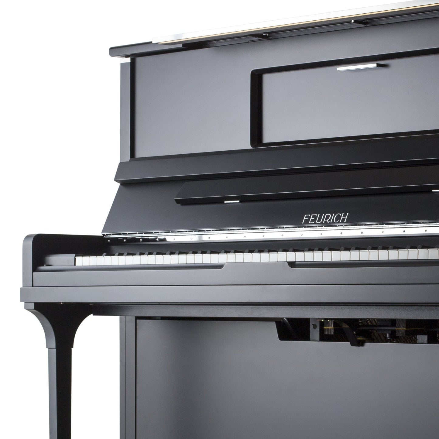 Feurich 123 Vienna Premium Upright Piano; Satin Black