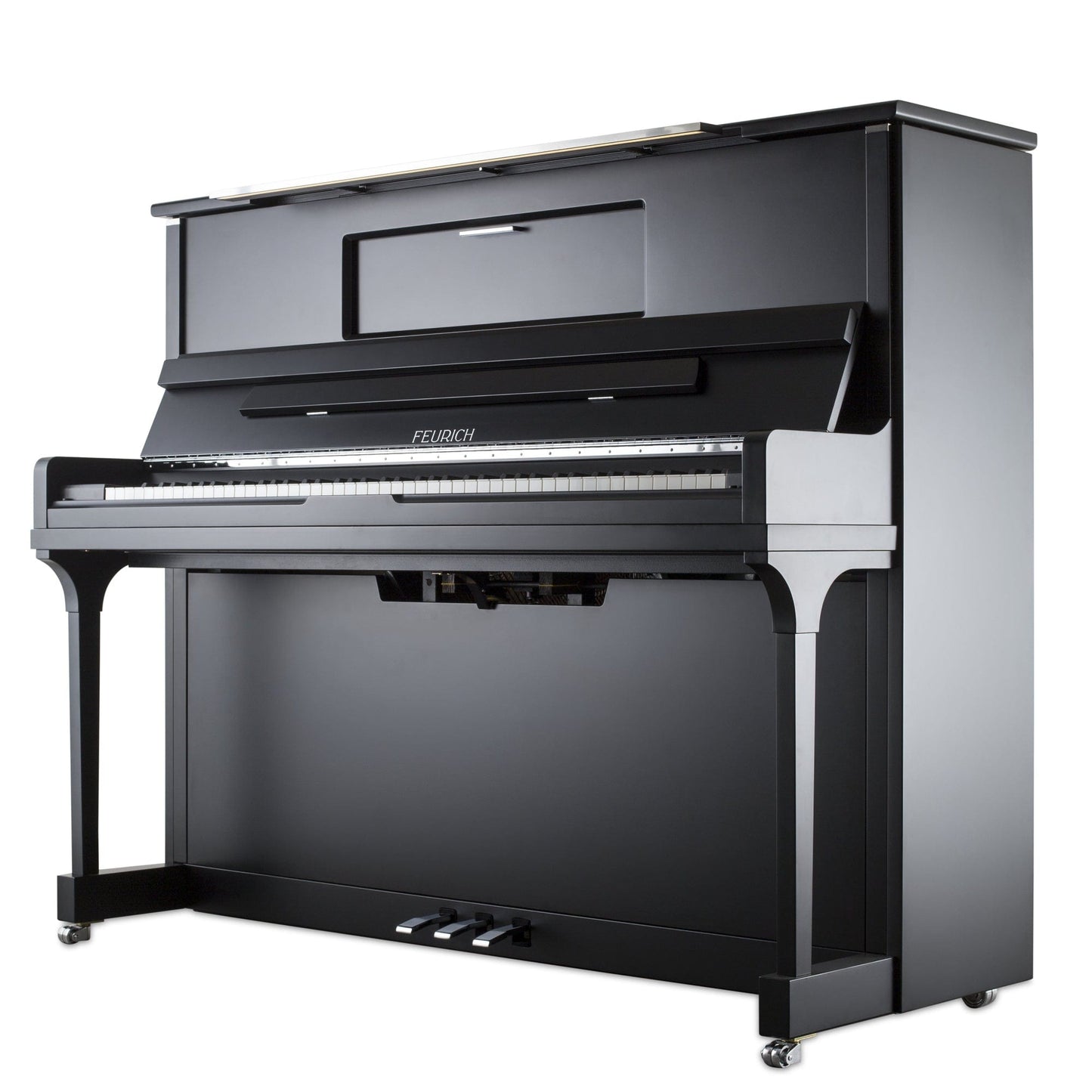 Feurich 123 Vienna Premium Upright Piano; Satin Black
