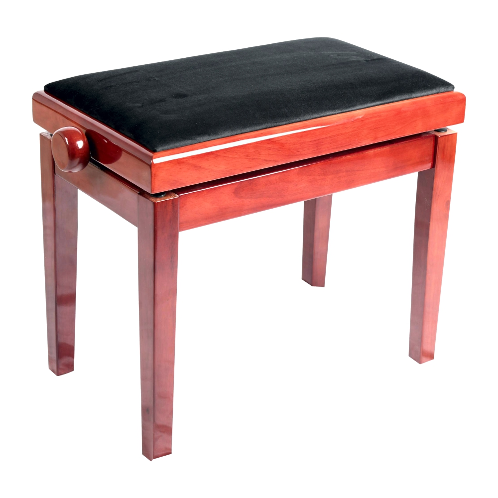 Nocturne Maestro Adjustable Height Piano Stool; Mahogany Polished