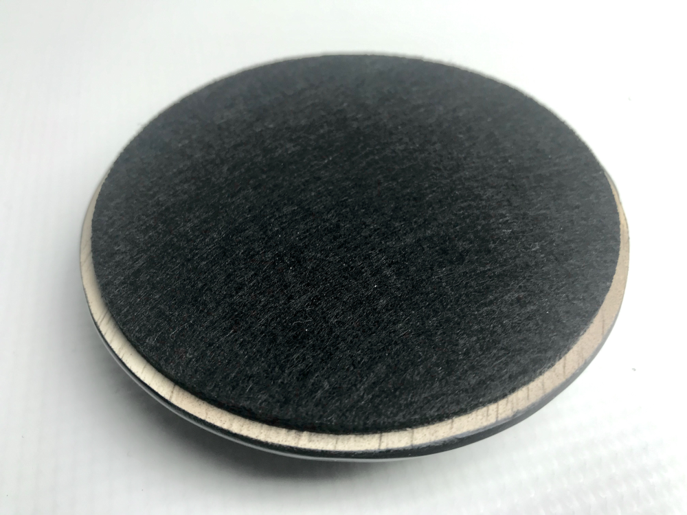 Nocturne Upright Piano Castor Cups; Black Wood Set Of 4