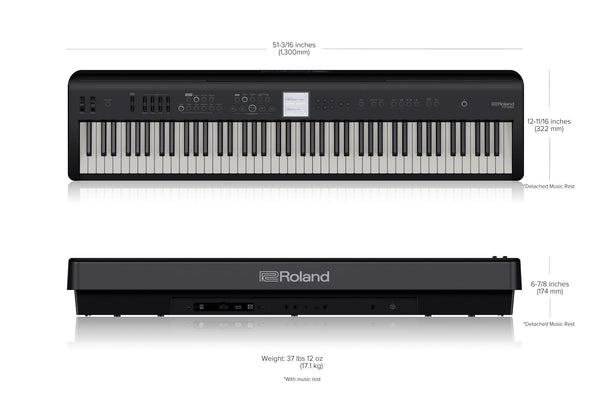Roland FP-E50 Digital Piano with Interactive Accompaniments; Black