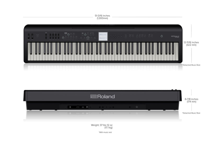 Roland FP-E50 Digital Piano with Interactive Accompaniments; Black