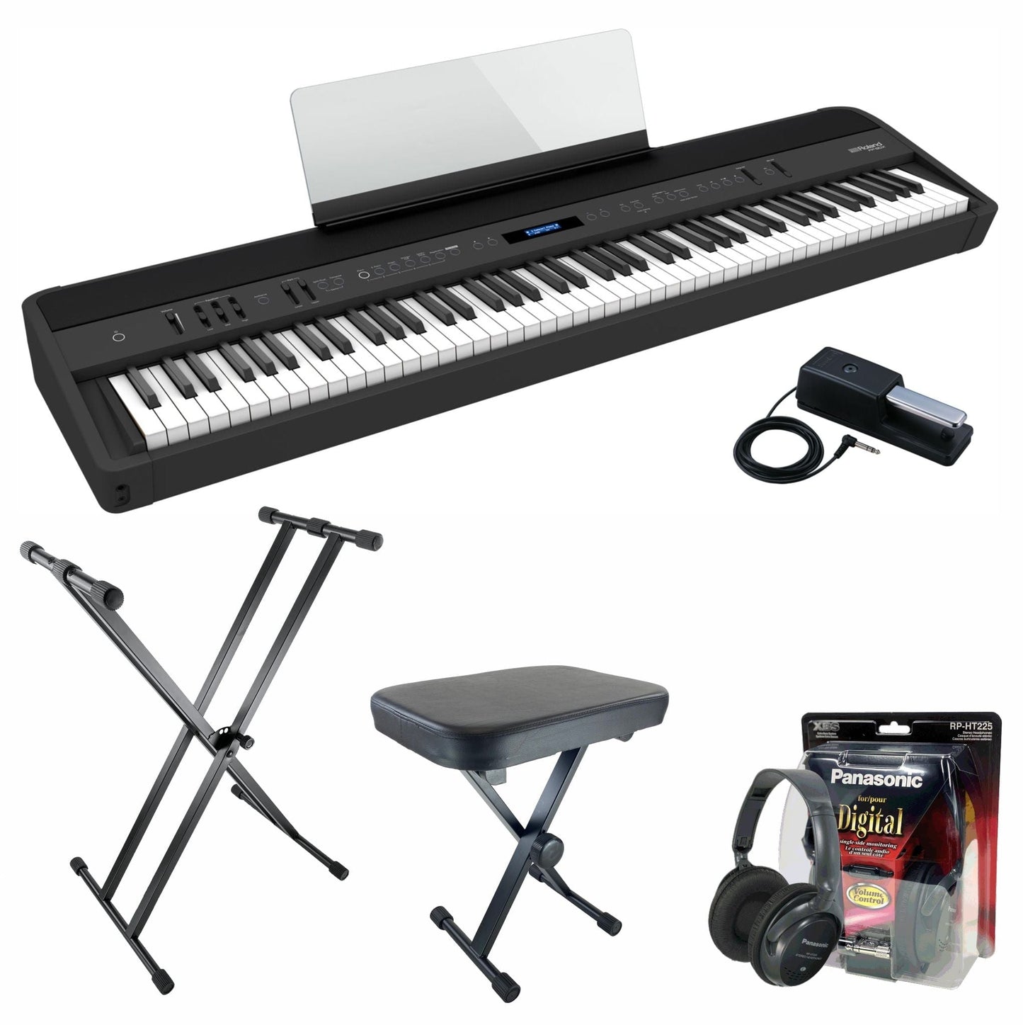 Roland FP90X Black Piano Value Package