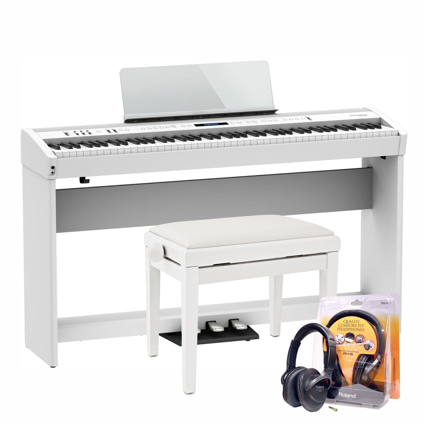 Roland FP60X White Piano Elite Package