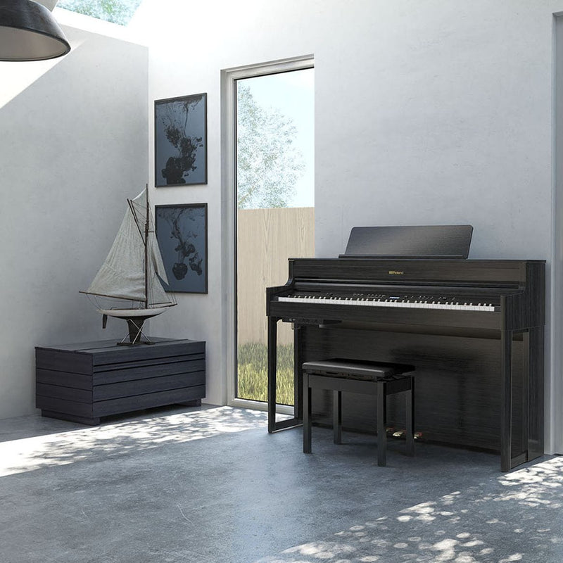 Roland HP702 Charcoal Black Digital Piano Value Package