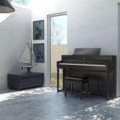 Roland HP704 Digital Piano; Charcoal Black