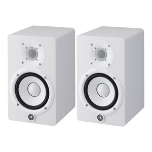 Yamaha HS7 Studio Monitor Speakers Pair; White With FREE Jack Cables & TW-E3B Earbuds Offer