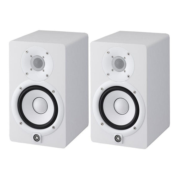 Yamaha HS7 Studio Monitor Speakers Pair; White With FREE Jack Cables & TW-E3B Earbuds Offer