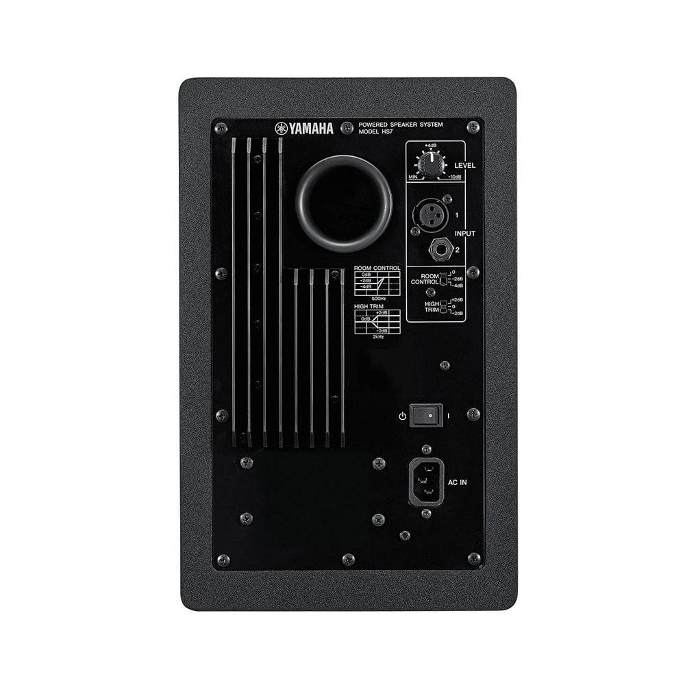 Yamaha HS7 Studio Monitor Speakers Pair; Black With FREE Jack Cables & TW-E3B Earbuds Offer