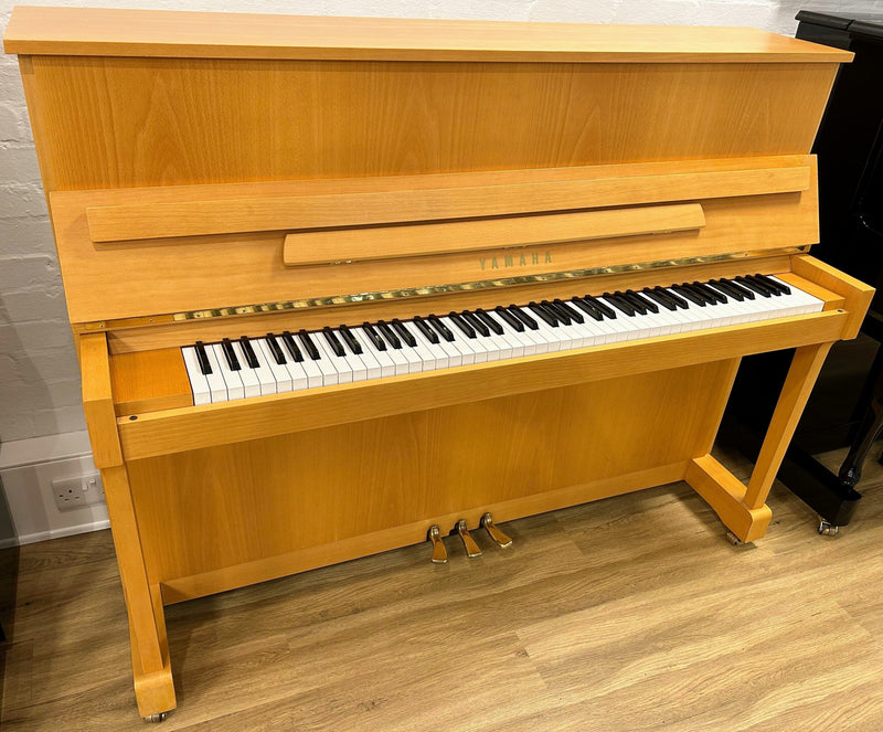 Yamaha E116N Upright Piano in Natural Beech | Made in England; E275384