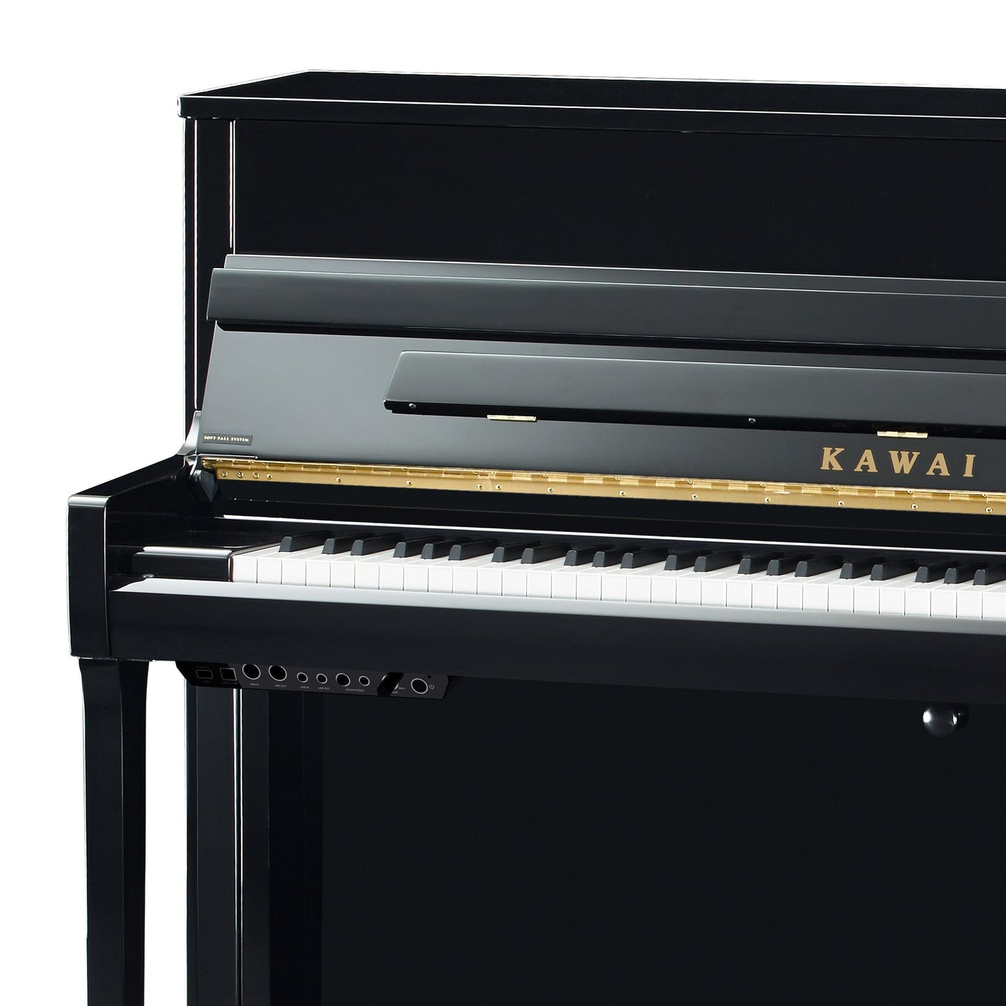 Kawai K200 ATX4 Anytime Silent Silent Upright Piano; Polished Ebony