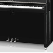 Kawai K200 Upright Piano; Polished Ebony & Silver Fittings