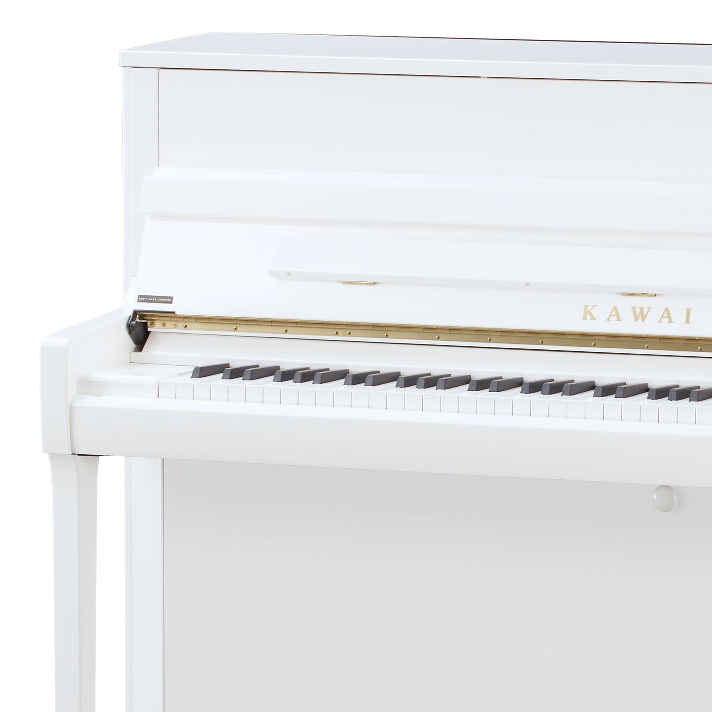 Kawai K200 Upright Piano; Snow White Polished