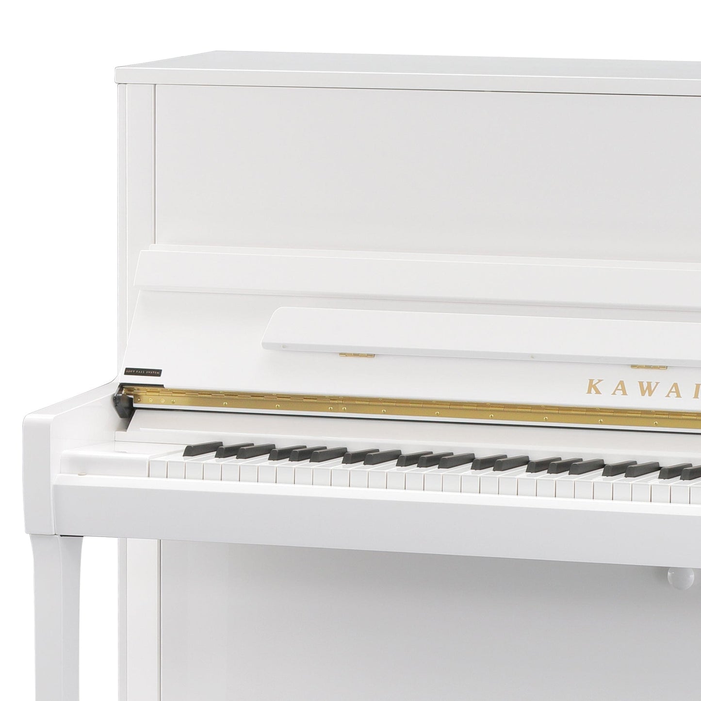 Kawai K300 Upright Piano; Snow White Polished
