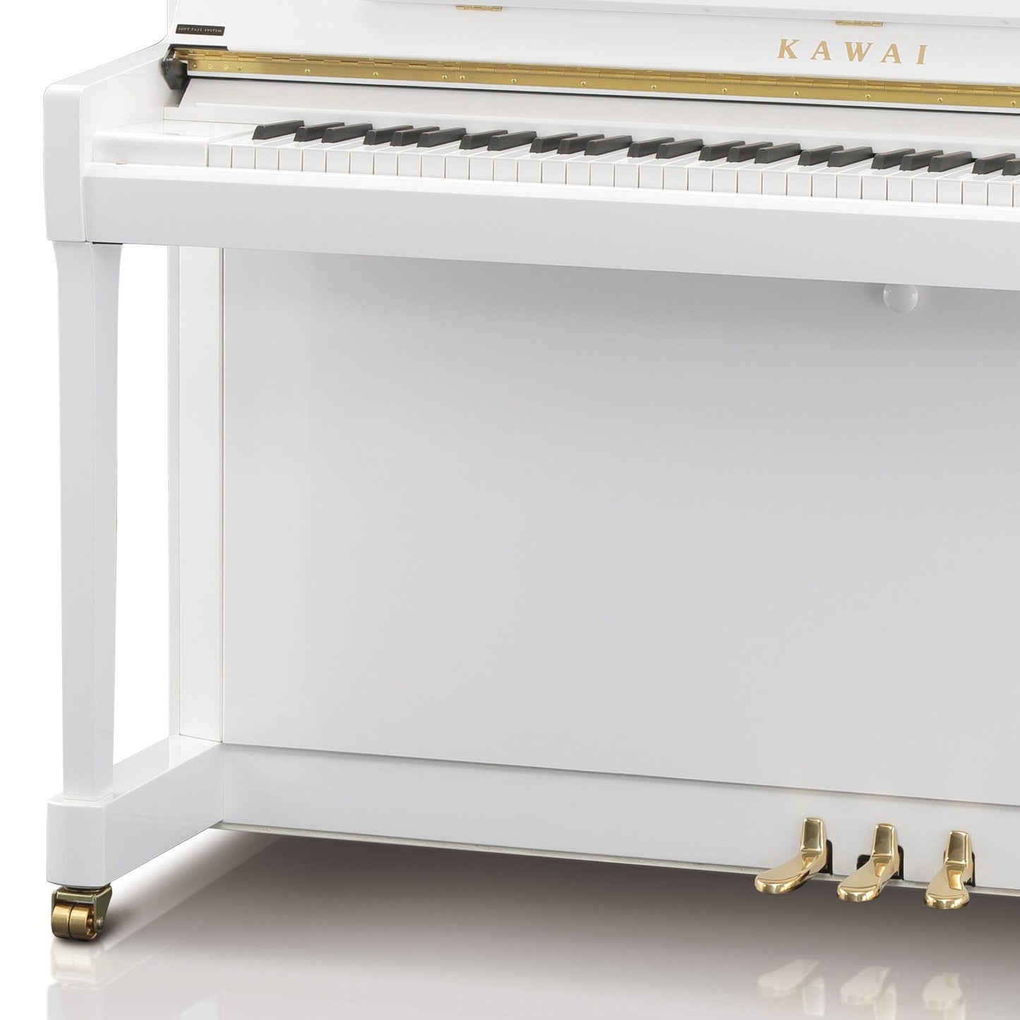 Kawai K300 Upright Piano; Snow White Polished