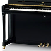 Kawai K500 Upright Piano; Polished Ebony