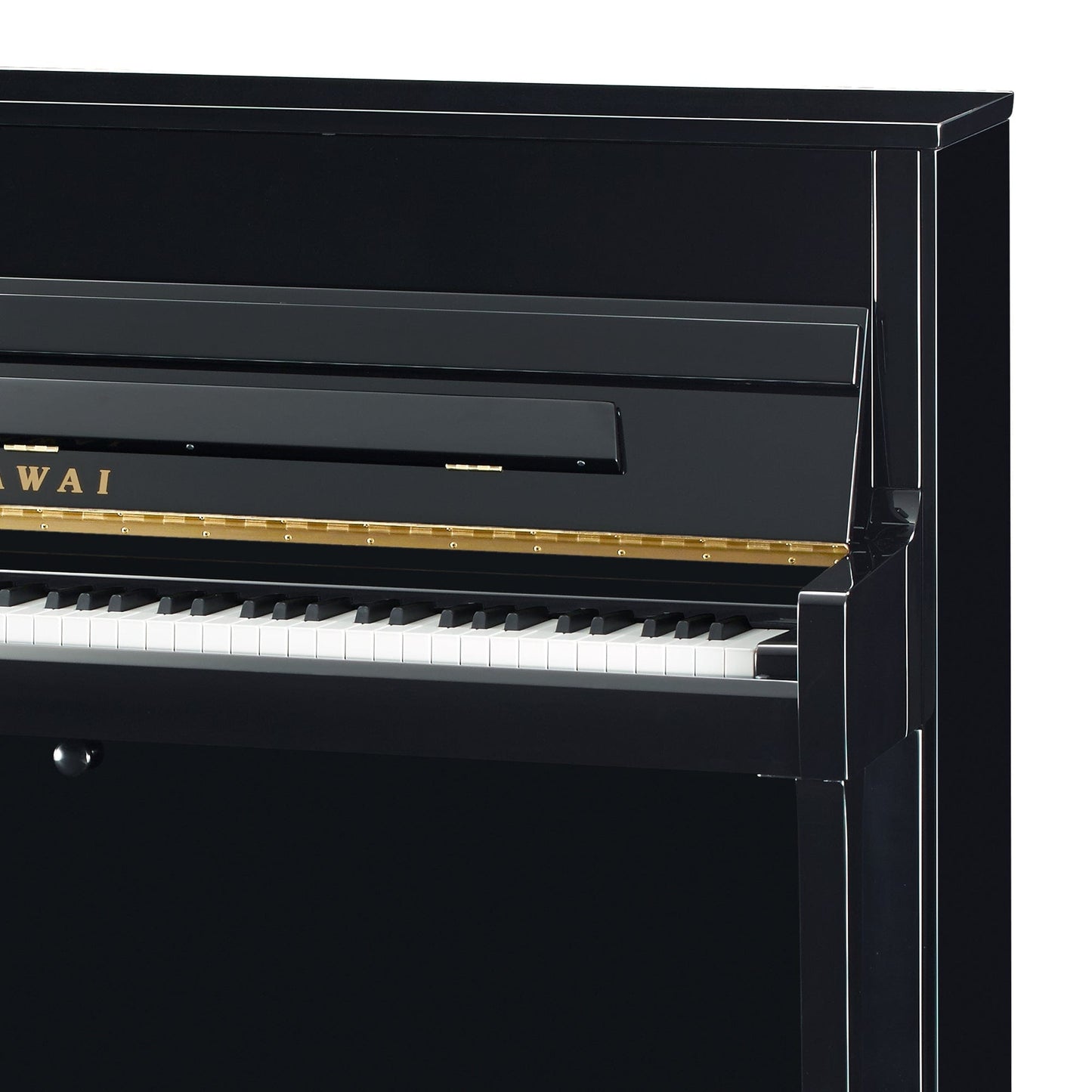 Kawai K200 ATX4 Anytime Silent Upright Piano; Polished Ebony & Silver