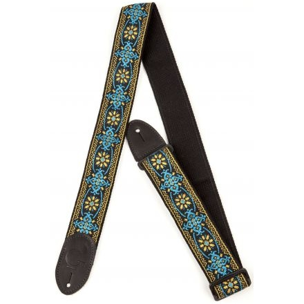 Gretsch G Brand Blue Orange Black End Guitar Strap