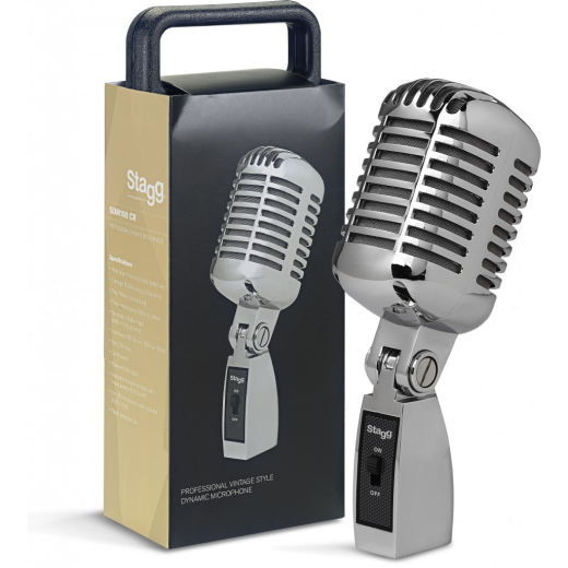 Stagg SDM100 Vintage Style Chrome Microphone