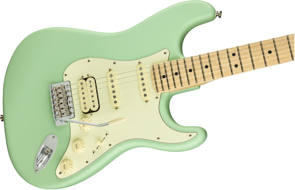 Fender American Performer Strat HSS Maple Satin Surf Green Guitar