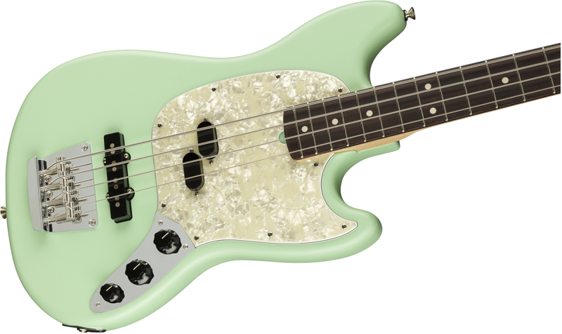 Fender American Performer Mustang Bass RW Satin Surf Green