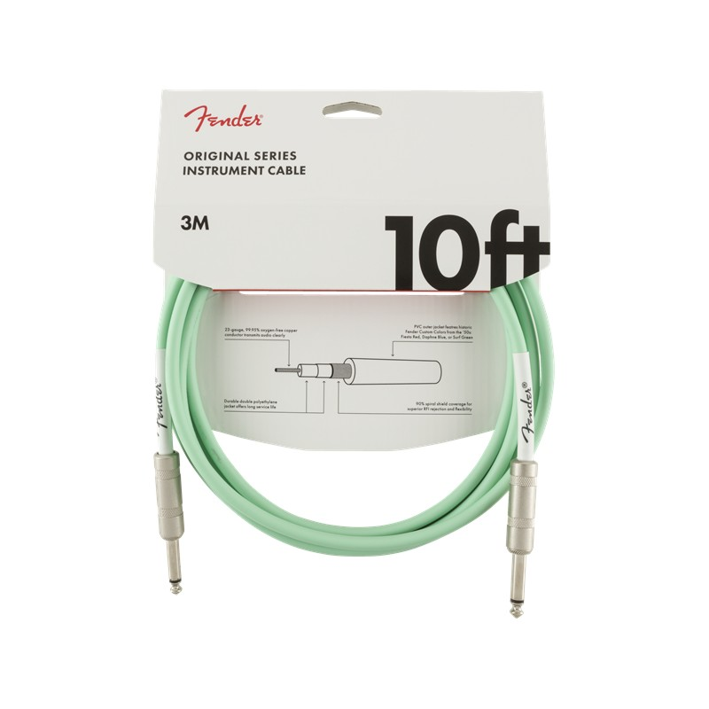 Fender Original Series 10Ft Surf Green Guitar Cable
