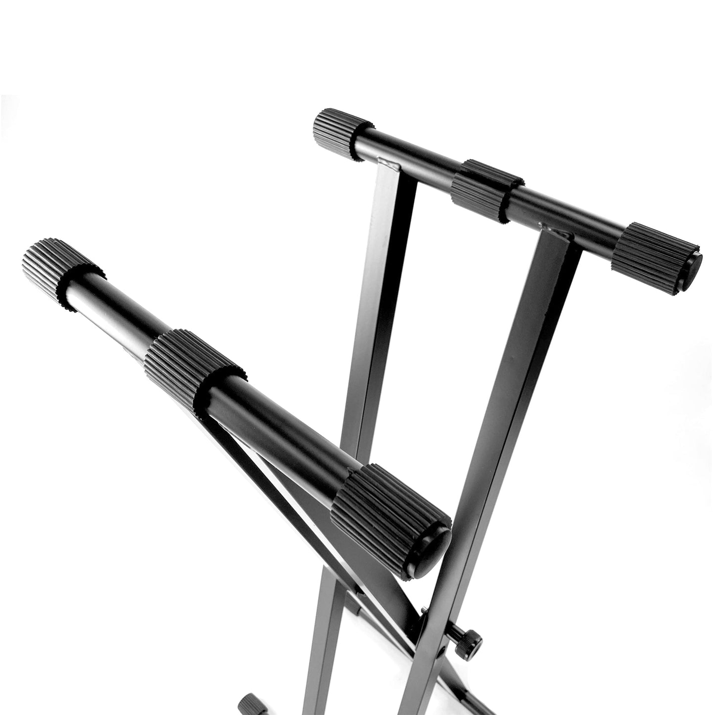 Keyboard Stand Deluxe Welded Double Braced X-Frame by Taurus Stands; Black KXWD01B