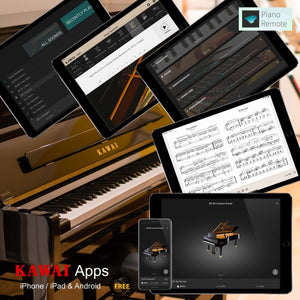 Kawai K300 ATX4 Anytime Silent Upright Piano; Polished Ebony