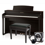 Kawai CA501 Rosewood with Piano Stool & Kawai SH9 Headphones