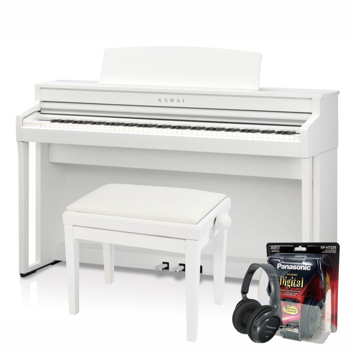Kawai CA501 White Digital Piano Value Package