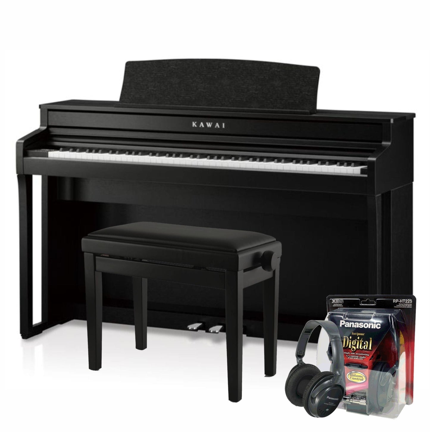 Kawai CA501 Black Digital Piano Value Package