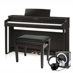Kawai CN201 Digital Piano; Rosewood with Piano Stool & Kawai SH9 Headphones
