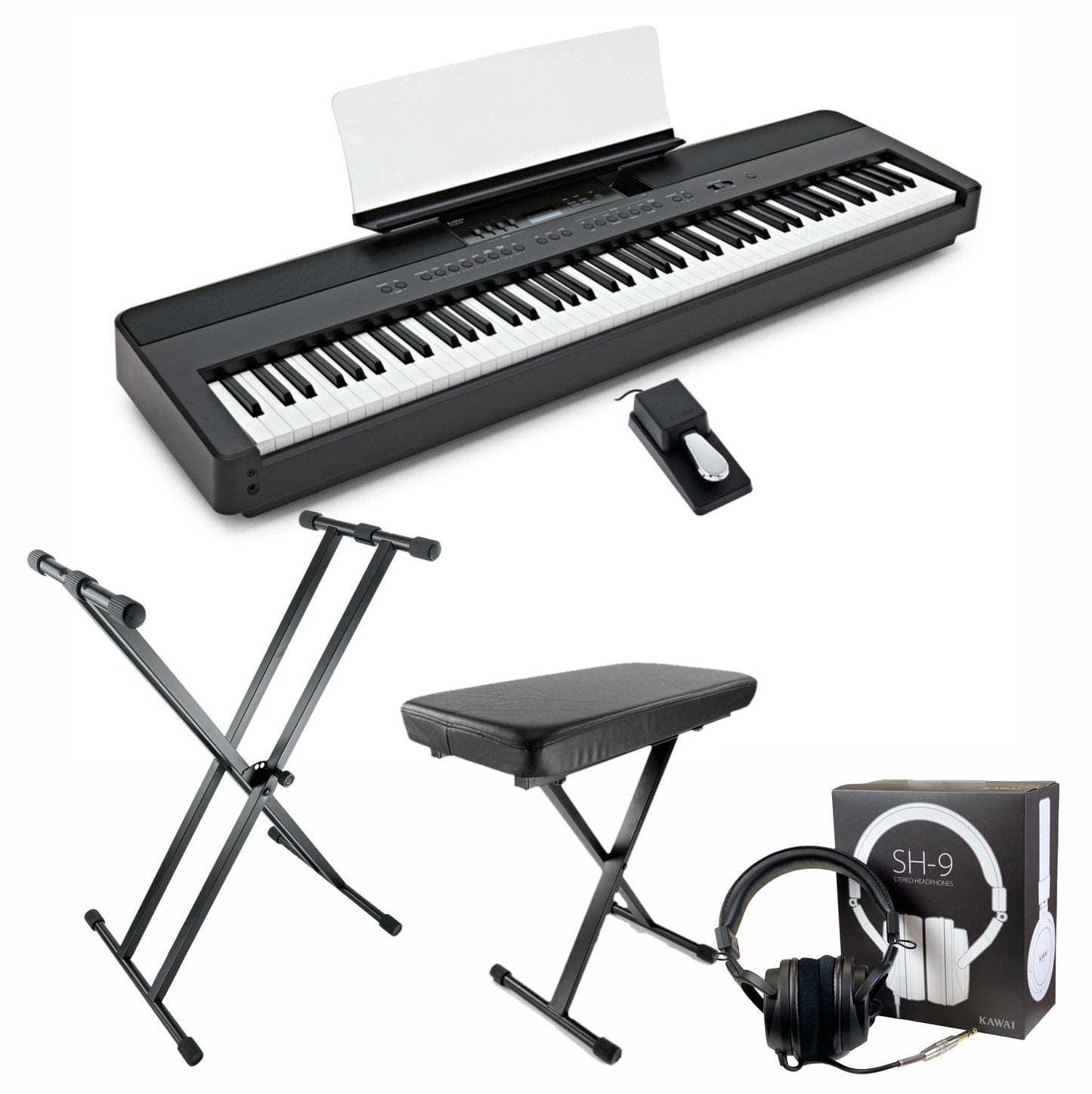 Kawai ES920 Digital Piano; Black Upgraded Package
