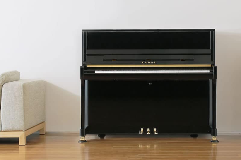 Kawai E200 Studio Upright Piano; Satin Black