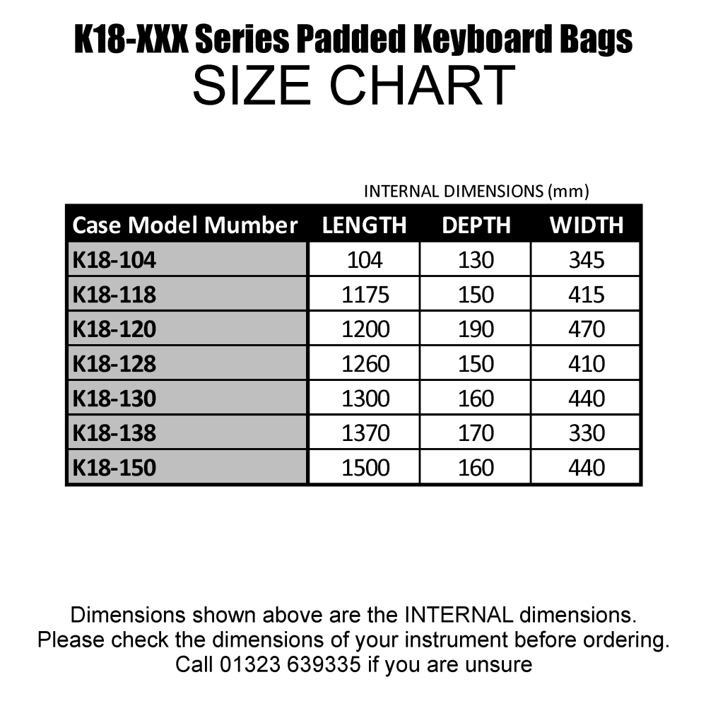 Stagg Music K18-120 120cm Deluxe Padded Keyboard Bag