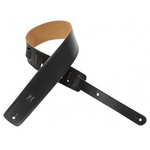 Levys DM1-BLK 2.5 Inch Leather Double Stitched Guitar Strap Black