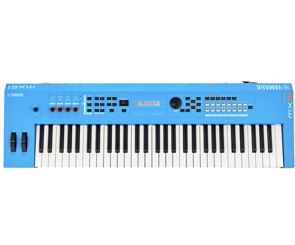 Yamaha MX61 V2 Music Synthesizer; Blue